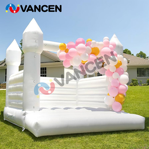 Alquiler de fiesta comercial White Bouncer Jumper Inflable Moon Jumping Castillo hinchable White Bounce House - Product Image 2