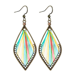 Boucles d'oreilles pendantes bohèmes en alliage plaqué bronze antique pour femme, motif végétal, idéales pour les soirées - Product Image 5