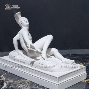 Célèbre Sculpture Monumentale Grecque Statue d'Achille en Marbre Blanc à Vendre - Product Image 4