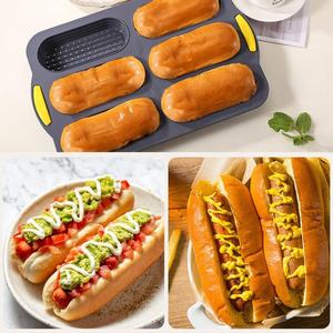 Molde de Silicona para Hornear y Cocinar, 6 Cavidades, Molde para Baguette, Molde para Hot Dogs, Molde para Pan de Silicona sin BPA - Product Image 5