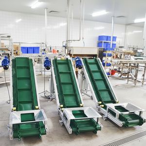 Mesin Konveyor Sabuk PVC Portabel Listrik Buatan Cina, Sabuk Konveyor Kecil Hijau untuk Gudang Makanan dan Bengkel - Product Image 6