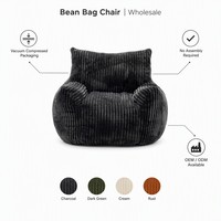 Fauteuil Poire Minimaliste en Velours VERNSSY, Chaise Longue Confortable à Compression, Couleur Personnalisable, Douceur et Confort, Garantie 2 Ans