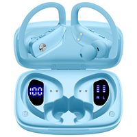 Écouteurs sans fil Écouteurs sport 48h avec affichage LED Écouteurs supra-auriculaires avec crochets intégrés
