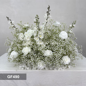 Decoración Floral para Bodas de Primavera, Caminos de Flores Artificiales de Seda, Tamaño y Color Personalizables, Camino de Boda con Certificación ISO9001 - Product Image 2