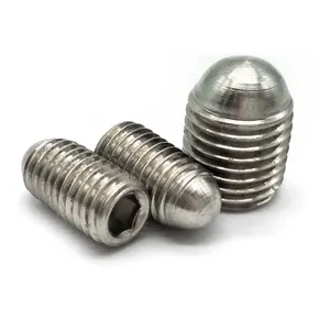 set screw stainless steel 316 1/4-20 m2 m10 90mm m14 headless ball point slotted grub allen hexagon hex socket set screw