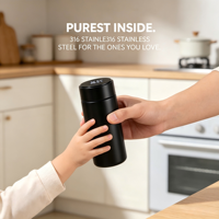 Mini Thermos Intelligent en Acier Inoxydable 316, Bouteille Isotherme Portable avec Affichage de Température, Vente en Gros, Logo Personnalisé