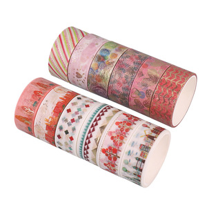 Ruban adhésif washi vintage à carreaux, ruban de masquage imprimé, papier décoratif pour journal intime, scrapbooking, fournitures scolaires, ruban adhésif en papier amovible - Product Image 4