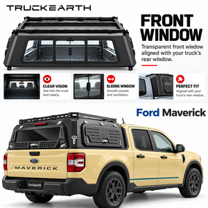 Capot de camionnette modulaire tout aluminium TE Ford Maverick Camper Shell, couverture multifonctionnelle pour pick-up, pour le rangement d'équipement tout-terrain - Product Image 1