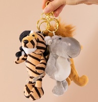Porte-clés en peluche Zodiaque Petit Tigre simulé, animal en peluche doux, pendentif pour sac à dos, figurine à suspendre, décoration de sac
