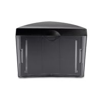 Distributeur de serviettes de table commercial moderne en plastique ABS écologique transparent noir fumé pour restaurant, avec garantie de 3 ans