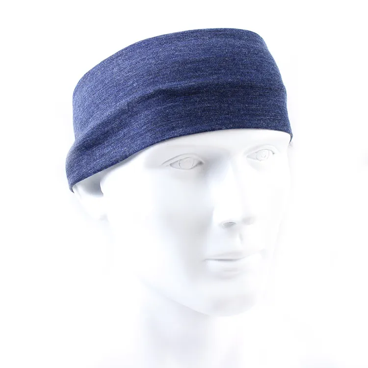 100% merino wool Wholesale Custom Logo Hair Accessories Colorful Solid Stretchy Head Band Sweat Bands Sport Yoga Headbands Hair
