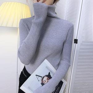 <strong>Women</strong> Long Sleeve Sweater High Collar Thermal Tops <strong>Turtleneck</strong> Woman Winter Thin Slim <strong>Jumpers</strong> Choker Sweaters - Product Image 4
