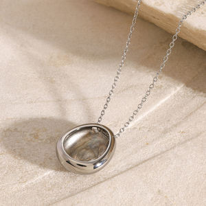 J & D18kゴールドステンレススチール多用途シンプルゴールドドットネックレス605cmミニマリストシックアクセサリー - Product Image 5