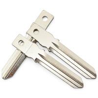 10 pièces Lame de clé télécommande pliable vierge non taillée en métal HU136 pour clés Ren, pièces de rechange pour serrurier automobile