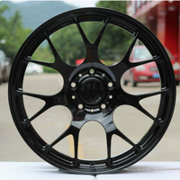 Rines de Aleación en Forma de Y en Negro Brillante de 16-22 Pulgadas, 5 Orificios, Rines de Aluminio Fundido Personalizados para Autos JDM y Street Tuner