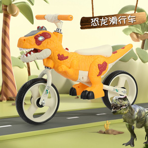 Draisienne dinosaure pour enfants - trottinette à deux roues pour tout-petits - jouet éducatif pour bébé sans pédales avec lumières et musique - Product Image 4