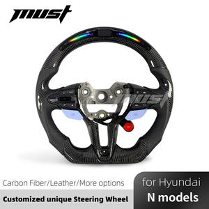 Volante Personalizado de Fibra de Carbono y Cuero para Hyundai Elantra <span class=keywords><strong>N</strong></span>, i30N, i20N, <span class=keywords><strong>N</strong></span>-line <span class=keywords><strong>2019</strong></span>-2026 Compatible con Calefacció<span class=keywords><strong>n</strong></span> y Pantalla LED - Product Image 2