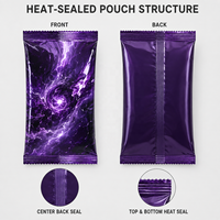 Emballages personnalisés métallisés pour boosters de cartes à collectionner, pochettes thermoscellables pour sacs surprises d'anime avec logo