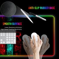 Tapis de souris personnalisé rvb grand tapis de jeu LED tapis de souris le jeu tapis de souris rvb caoutchouc