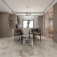 Carreaux de sol en porcelaine émaillée haute brillance 600x1200mm pour salle de bain, carreaux de sol modernes en marbre pour villa et balcon