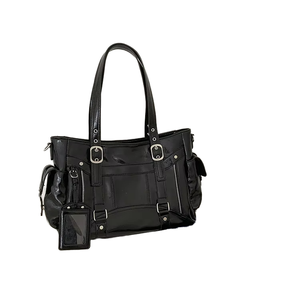 Bolso Tote de Moda de Gran Capacidad en PU y Poliéster, Estilo Dulce y Moderno, Nueva Tendencia, Versátil, Bolso de Mano y Hombro para Motocicleta, Estilo Simple Y2K - Product Image 1