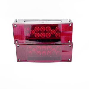 Submersible <strong>Low</strong> <strong>Profile</strong> Rectangular Trailer Left or Right Over 12V LED Trailer Lights Tail Stop Turn Running Lights Kit - Product Image 2
