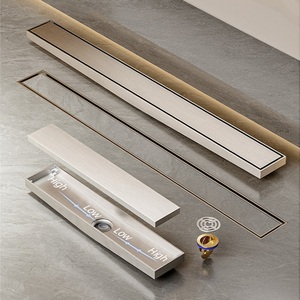 SUS 304 Stainless Steel Invisible Rectangle <b>Linear</b> <b>Drain</b> Concealed Tile Insert Long Shower Floor <b>Drain</b> for Bathroom - Product Image 4