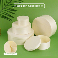 Boîte à Gâteau Ronde en Bois pour Emballage, Boîte à Gâteau Japonaise Légère en Lait, Boîte de Rangement en Écorce, Boîte Cadeau en Bois