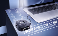 Hub USB VCOM 5 Gbps, 4 ports USB 3.0, adaptateur C vers A, extension d'interface informatique pour la maison, le bureau, la synchronisation de plusieurs appareils