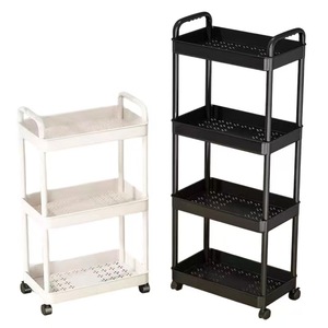 Estante <span class=keywords><strong>de</strong></span> Almacenamiento <span class=keywords><strong>de</strong></span> Plástico Negro <span class=keywords><strong>para</strong></span> <span class=keywords><strong>Cocina</strong></span>, Carrito Pequeño Móvil, Estante <span class=keywords><strong>de</strong></span> Almacenamiento Multicapa <span class=keywords><strong>para</strong></span> Sala <span class=keywords><strong>de</strong></span> Estar - Product Image 3