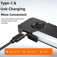 Lampe de travail LED COB magnétique, lampe de poche rechargeable type-c 650mAh, détecteur UV, 6 modes, étanche IPX4, pour réparation et camping