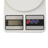 SF400 Digitale Elektrische 1g Präzisions-Elektronische Küchenwaage Batteriebetrieben 1KG 10KG Messbereich mit Deckel 1 Jahr Garantie Weiß ABS
