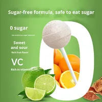 Assortiment de bonbons durs sans sucre à la vitamine C de 60 g avec des saveurs de mandarine, prune verte, lime et menthe, boîte cadeau pour collations