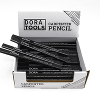 Crayon plat noir promotionnel pour charpentier, couleur et logo OEM, pour travaux de menuiserie