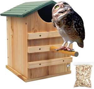Cederhout Uil Vogelhuisjes Doos Handgemaakte Vogel Nestkast Grote Houten Vogelhuisje Doos - Product Image 6