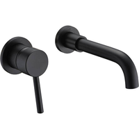 Keran Kamar Mandi Purorigin Modern Deck Mounted Single Handle Kiri, Finishing Kuningan Hitam Brushed