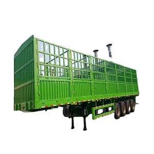 China Hot sale Fence Semi Trailer For Livestock Cow Cattle animal transport semi trailer