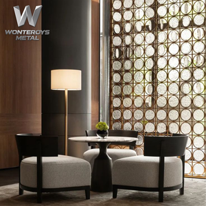 Paravent en métal personnalisé <span class=keywords><strong>Homedeco</strong></span>, cloison en acier inoxydable pour intérieur, chambre de luxe dorée, Art Déco, salon, hall, restaurant - Product Image 3