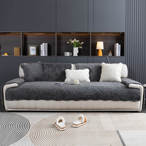 <span class=keywords><strong>Coussin</strong></span> de canapé <span class=keywords><strong>coussin</strong></span> de canapé matelassé en chenille feuille de bananier housse de siège anti-poussière serviette <span class=keywords><strong>coussin</strong></span> antidérapant à la mode simple - Product Image 4