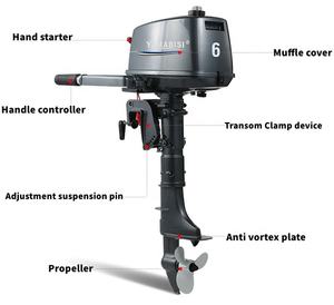 محرك خارجي عالي الأداء Yamabisi 6hp <span class=keywords><strong>2</strong></span> Stroke بعمود طويل أو قصير 6hp - Product Image 4