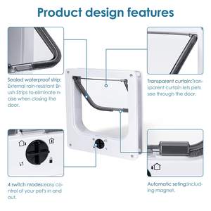 Puerta Giratoria de Alta Calidad con Cierre de 4 Vías para Interiores/Exteriores, Resistente a la Intemperie, Fácil Instalación, Puertas <span class=keywords><strong>Flapp</strong></span> - Product Image 4