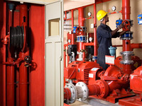 Pompe de système d'incendie avec armoire, ensemble de pompes jockey diesel-électriques, système de lutte contre l'incendie pour projets de construction