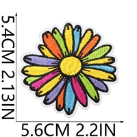 Patch en tissu polyester brodé coloré thermocollant pour vêtements, vestes en jean, bagages, réparation de trous, décoratif