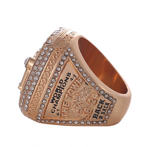 Anillo de Aleación Chapado en Oro con Cristales y Piedras Preciosas, Diseño de los <span class=keywords><strong>Warriors</strong></span> <span class=keywords><strong>Golden</strong></span> Basketball MVP Championship <span class=keywords><strong>State</strong></span> Gold, Gran Venta - Product Image 3