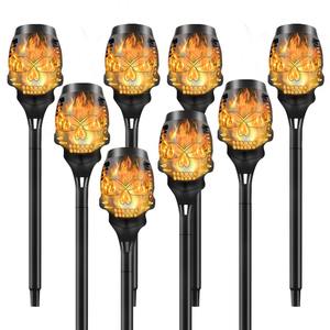 Lampes solaires d'Halloween pour l'extérieur, étanches, pour jardins et villas, lampes à poser sur pelouse, lumières d'ambiance extérieures effet flamme - Product Image 1