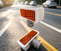 Prix d'usine, lumière d'avertissement solaire LED orange, lumière stroboscopique LED, lumières d'avertissement LED pour la sécurité routière