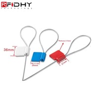 Sceau de sécurité RFID NFC jetable, sceau de sécurité à fil, puce Ntag213/m730 pour compteur d'eau/d'électricité, conteneur logistique, 860-960 MHz RFIDHY