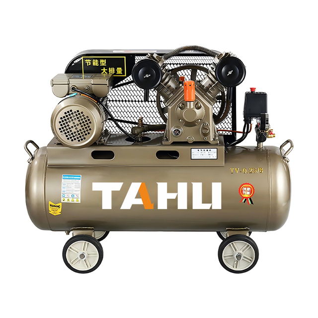 TAHU Industrial Belt Driven Portable Lubricated Air Compressor with Motor and Pump 80L 2200W 3HP 220V 0.25/8-80L