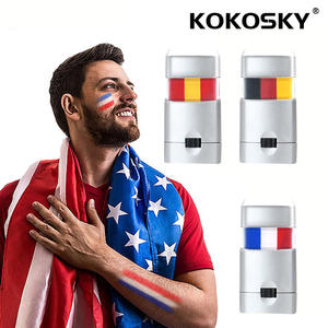 Высококачественные флаги стран-участниц Кубка мира, индивидуальные цвета, нетоксичные краски для лица и тела для футбольных болельщиков, детские футбольные комплекты - Product Image 1