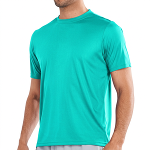 T-shirt de sport respirant à séchage rapide pour homme, jersey uni 180 grammes, 100% coton, manches courtes, col rond, idéal pour la gym et la course à pied - Product Image 5